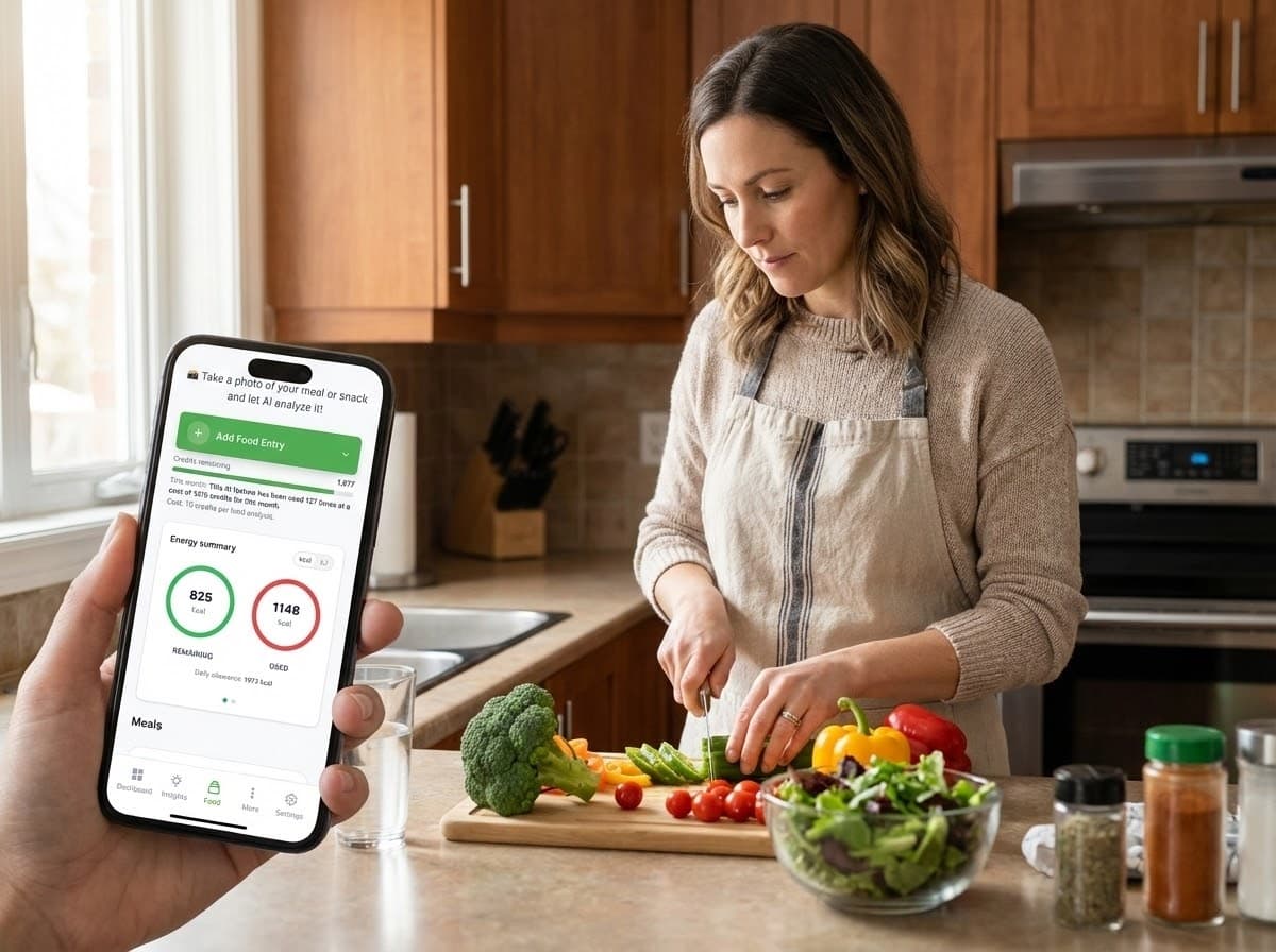 Preparing a meal at home