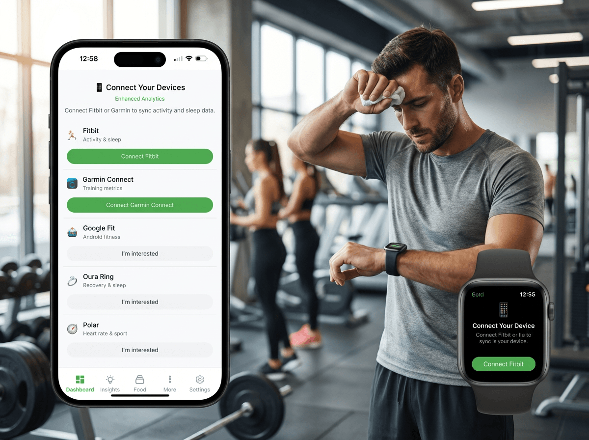 Man using the Helfi app at the gym